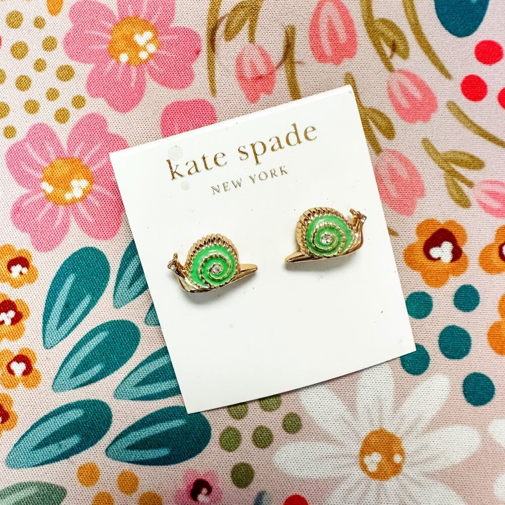NWT Kate Spade New York Lawn Party Snail Earrings